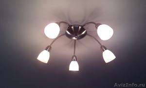 Люстра 5 ламп, металическое основание - Изображение #2, Объявление #633132